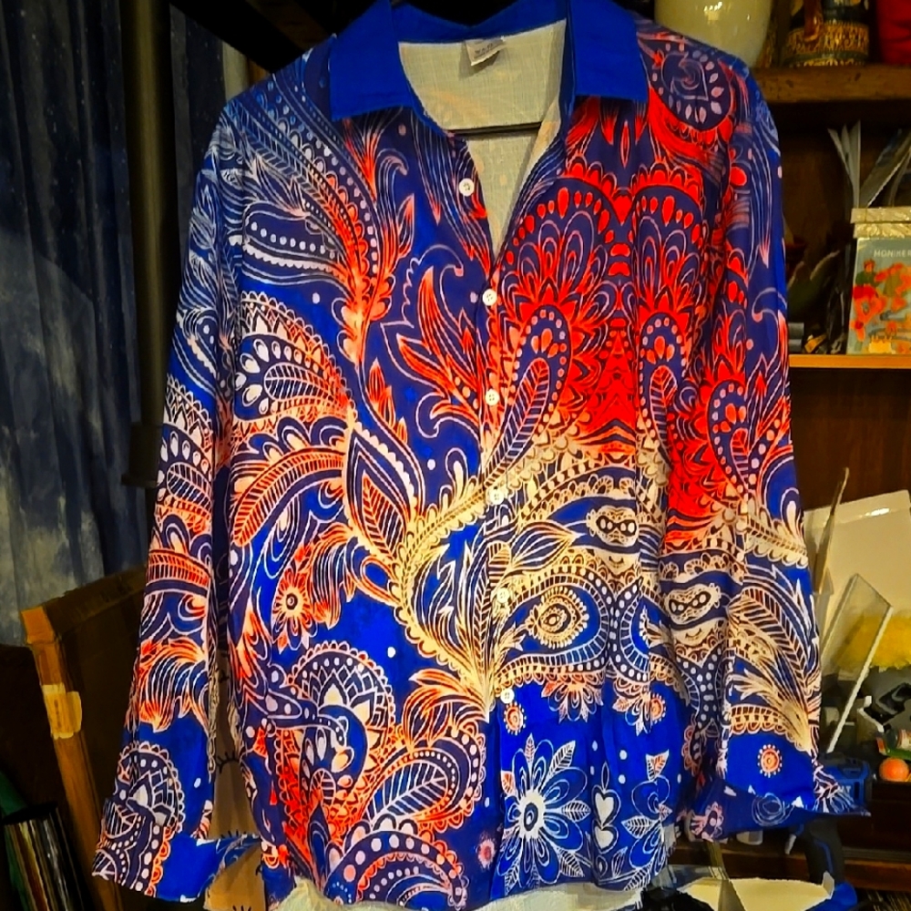 Vibrant Paisley Button-Up Shirt